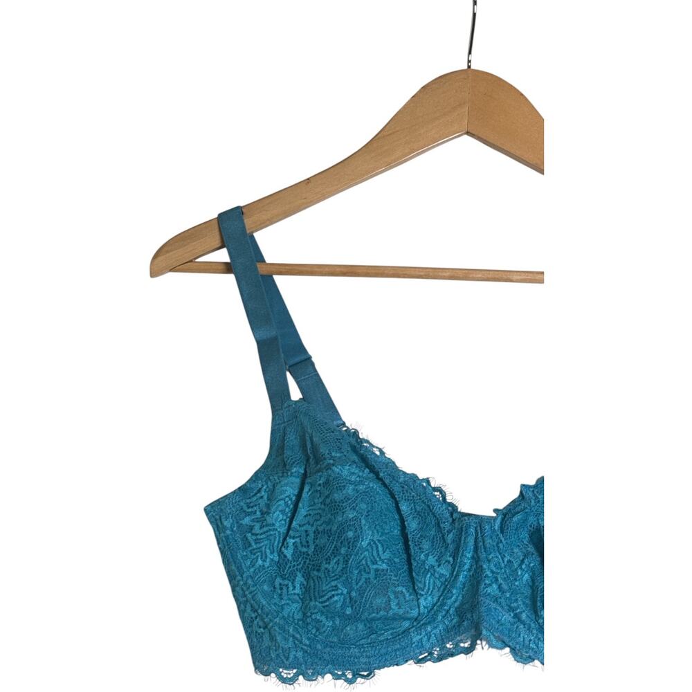 HSIA Sunflower Lace Minimizer Bra 34DD Teal Full Coverage Underwire NWT - Picture 3 of 6